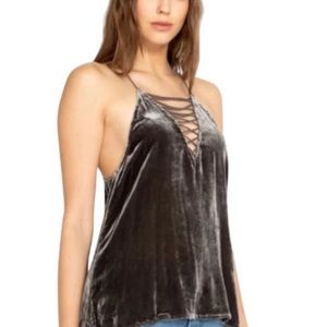 Johnny Was Love Aurora (Anthro) velvet camisole M